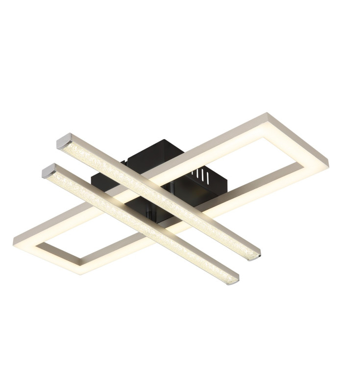 Highway Integrated LED Semi Flush Ceiling Light Matt Silver 2x LED 4000K-5