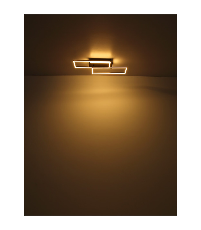 Highway Integrated LED Semi Flush Ceiling Light Matt Silver 2x LED 4000K-6