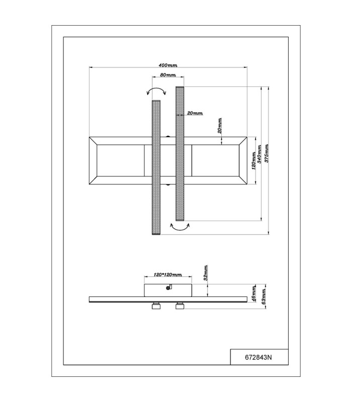Highway Integrated LED Semi Flush Ceiling Light Matt Silver 2x LED 4000K-10