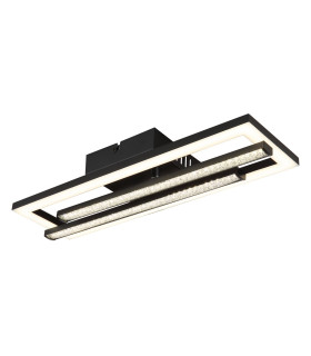 Highway Integrated LED Semi Flush Ceiling Light Matt Black 2x LED 4000K-1