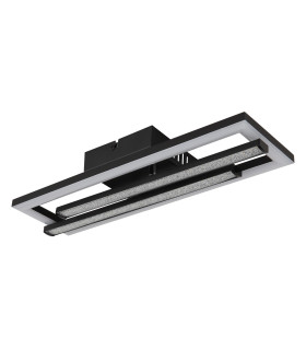 Highway Integrated LED Semi Flush Ceiling Light Matt Black 2x LED 4000K-2