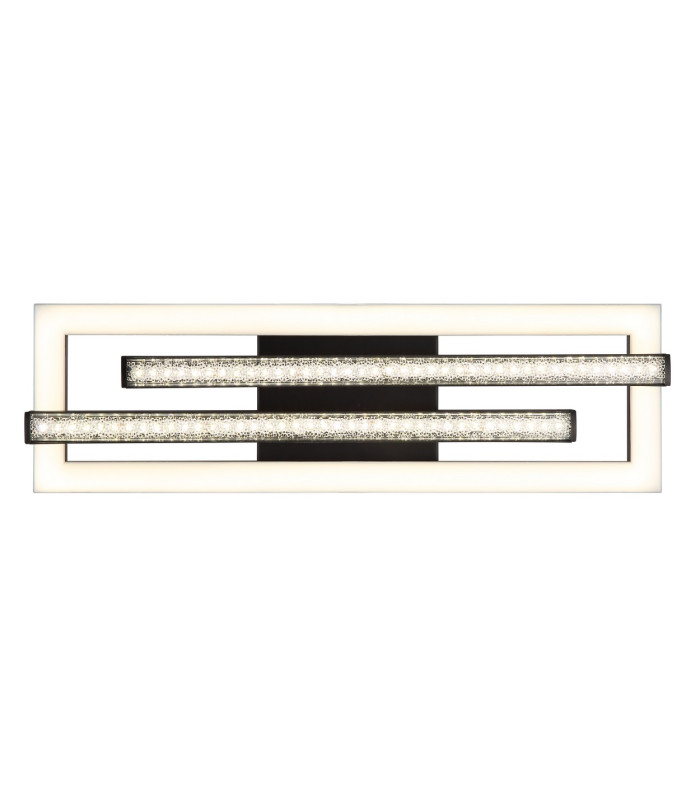 Highway Integrated LED Semi Flush Ceiling Light Matt Black 2x LED 4000K-4