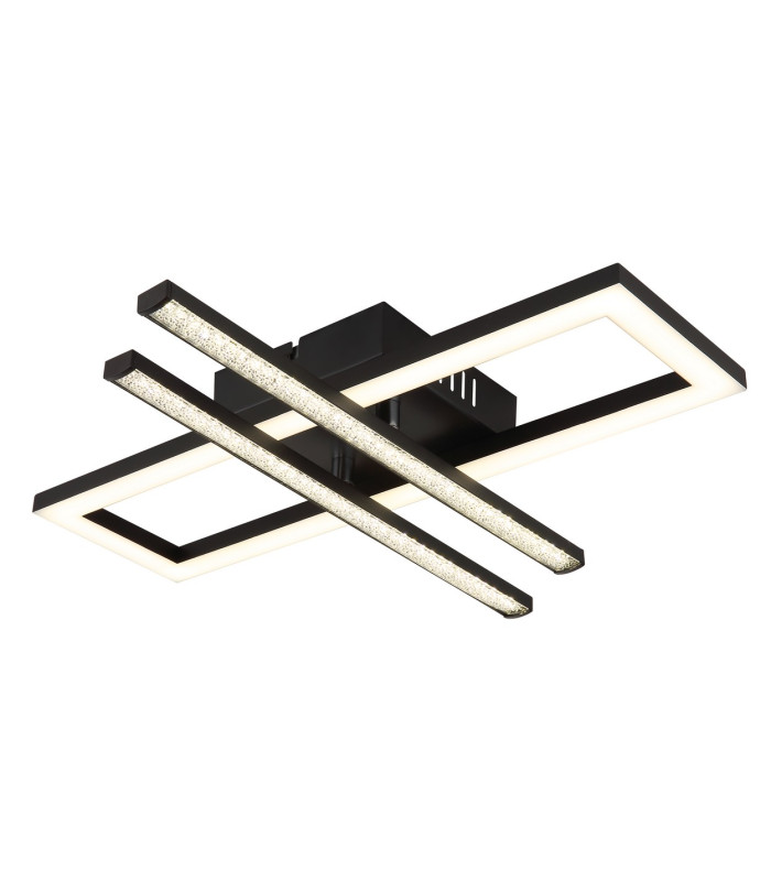 Highway Integrated LED Semi Flush Ceiling Light Matt Black 2x LED 4000K-5
