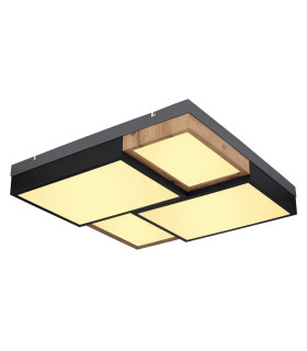 Gundi 60cm Integrated LED Semi Flush Ceiling Light White Matt LED 3000K-1