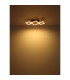 Dustin 2 Square Integrated LED Semi Flush Ceiling Light Matt Black 2x LED 3000K-5