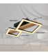 Dustin 2 Square Integrated LED Semi Flush Ceiling Light Matt Black 2x LED 3000K-9