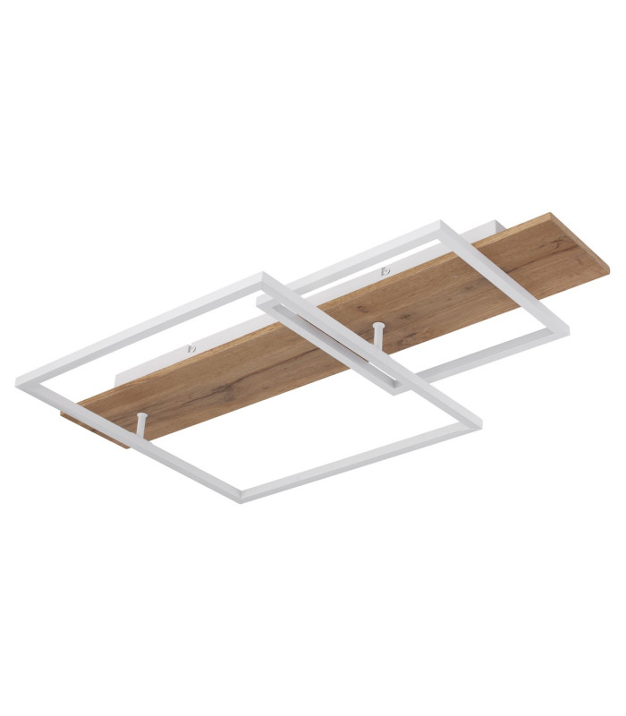 Vanni 75x40cm Integrated LED Semi Flush Ceiling Light White Matt 2x LED 3000K-2