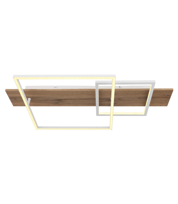 Vanni 75x40cm Integrated LED Semi Flush Ceiling Light White Matt 2x LED 3000K-3