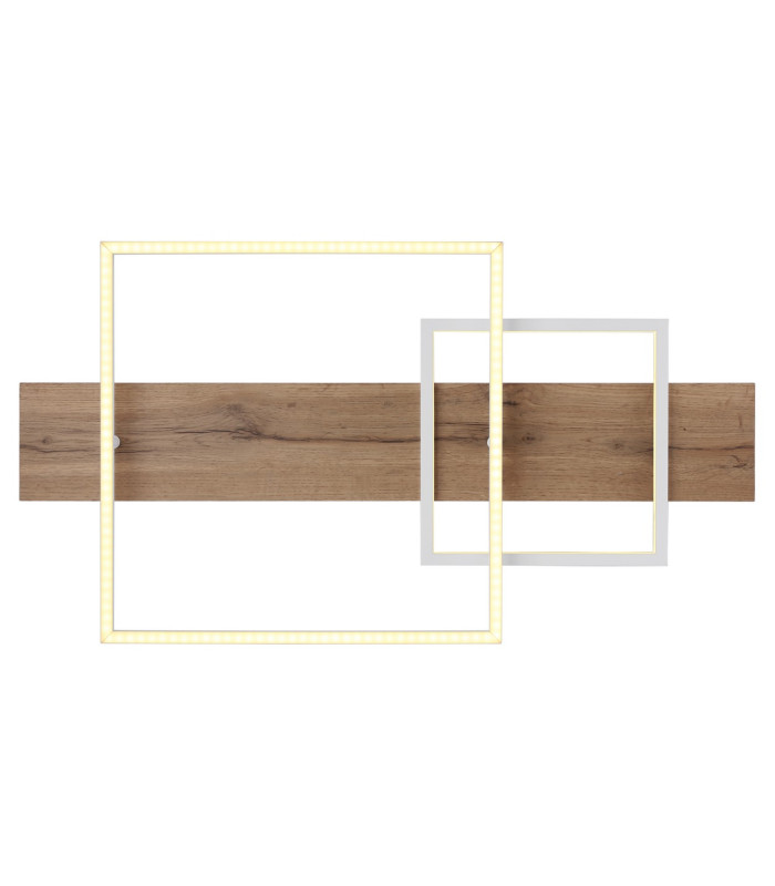 Vanni 75x40cm Integrated LED Semi Flush Ceiling Light White Matt 2x LED 3000K-4