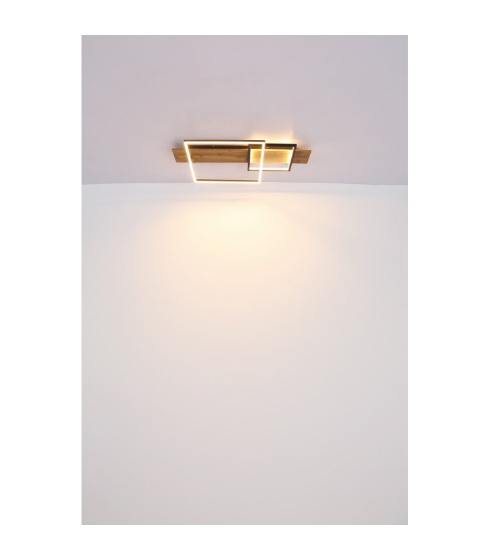Vanni 75x40cm Integrated LED Semi Flush Ceiling Light White Matt 2x LED 3000K-6
