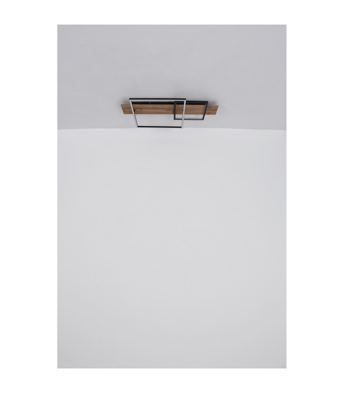 Vanni 75x40cm Integrated LED Semi Flush Ceiling Light White Matt 2x LED 3000K-7