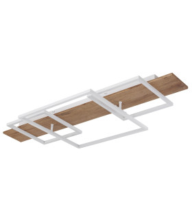 Vanni 95x40cm Integrated LED Semi Flush Ceiling Light White Matt 3x LED 3000K-2