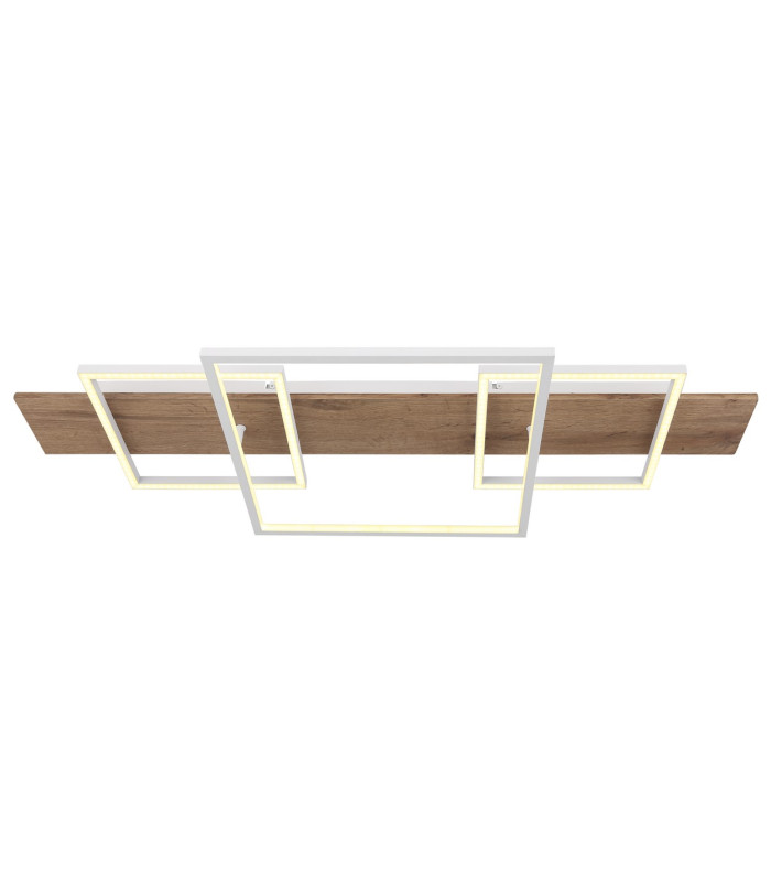 Vanni 95x40cm Integrated LED Semi Flush Ceiling Light White Matt 3x LED 3000K-3