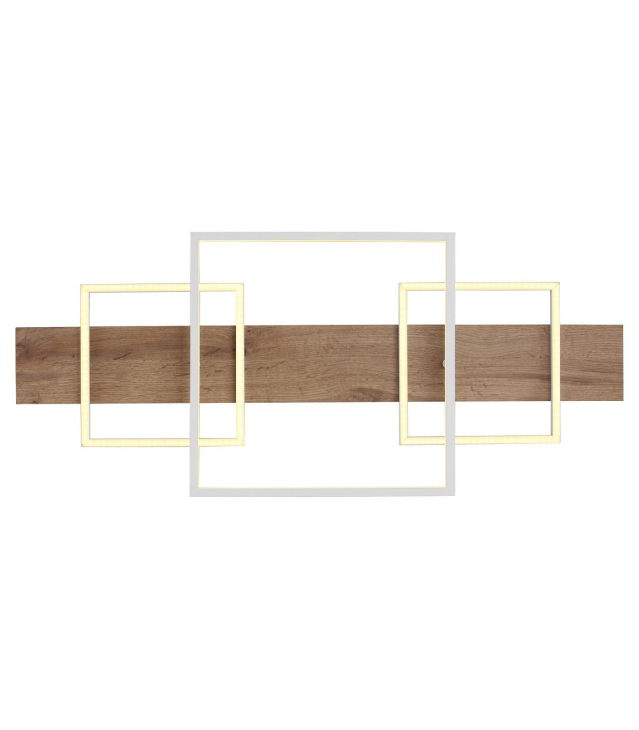 Vanni 95x40cm Integrated LED Semi Flush Ceiling Light White Matt 3x LED 3000K-4