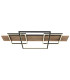 Vanni 95x40cm Integrated LED Semi Flush Ceiling Light Matt Black 3x LED 3000K-3