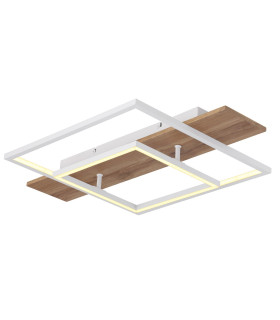 Vanni 60x40cm Integrated LED Semi Flush Ceiling Light White Matt 2x LED 3000K-1