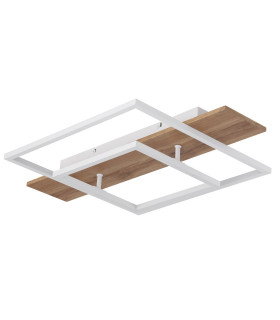 Vanni 60x40cm Integrated LED Semi Flush Ceiling Light White Matt 2x LED 3000K-2