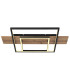 Vanni 60x40cm Integrated LED Semi Flush Ceiling Light Matt Black 2x LED 3000K-3