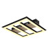 Froomy 30cm Integrated LED Semi Flush Ceiling Light Matt Black LED 3000K-1