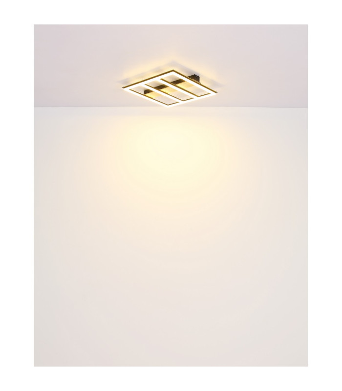 Froomy 30cm Integrated LED Semi Flush Ceiling Light Matt Black LED 3000K-6