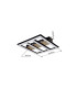 Froomy 30cm Integrated LED Semi Flush Ceiling Light Matt Black LED 3000K-9