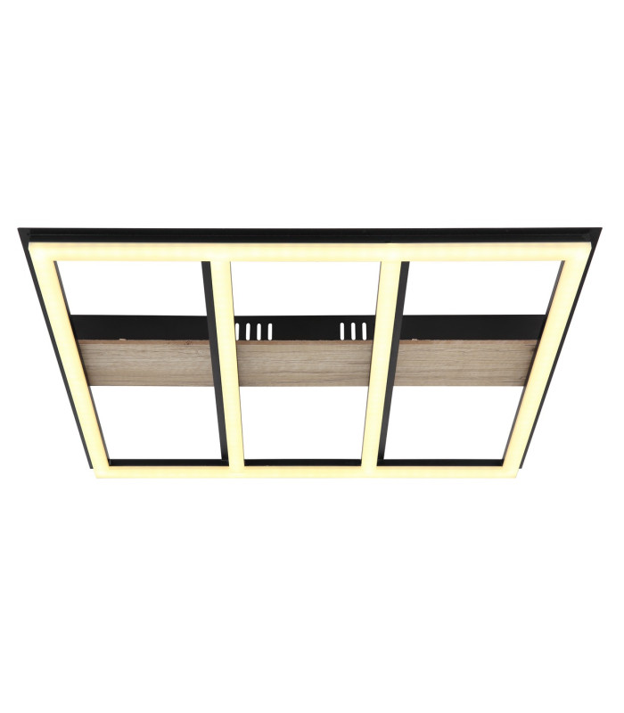 Froomy 45cm Integrated LED Semi Flush Ceiling Light Matt Black LED 3000K-3