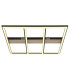 Froomy 60cm Integrated LED Semi Flush Ceiling Light Matt Black LED 3000K-3
