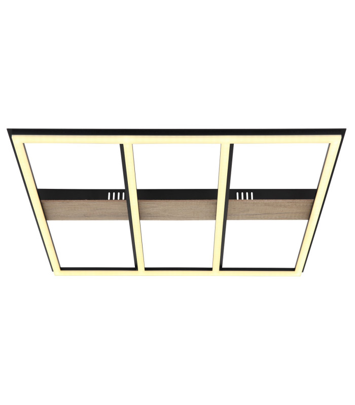 Froomy 60cm Integrated LED Semi Flush Ceiling Light Matt Black LED 3000K-3