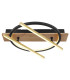 Beatrix 40cm Integrated LED Semi Flush Ceiling Light Matt Black Single Ring Rotating Rods LED 3000K-3