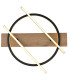 Beatrix 40cm Integrated LED Semi Flush Ceiling Light Matt Black Single Ring Rotating Rods LED 3000K-4