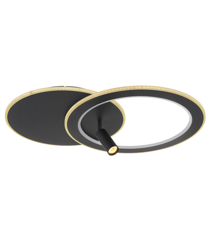 Marian 70x49cm Integrated LED Semi Flush Ceiling Light Matt Black LED Dimmable 2700-6500K Remote Control-19