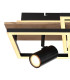 Kassu 50x27cm Integrated LED Semi Flush Ceiling Light Matt Black 2x LED 3000K-5