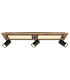 Ulla 80x20cm Integrated LED Semi Flush Ceiling Light Matt Black 3x LED 3000K-3