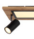 Ulla 80x20cm Integrated LED Semi Flush Ceiling Light Matt Black 3x LED 3000K-5