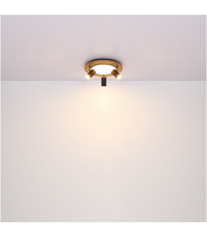 Ulla 80x20cm Integrated LED Semi Flush Ceiling Light Matt Black 3x LED 3000K-9