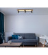 Ulla 80x20cm Integrated LED Semi Flush Ceiling Light Matt Black 3x LED 3000K-11