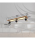 Ulla 80x20cm Integrated LED Semi Flush Ceiling Light Matt Black 3x LED 3000K-13