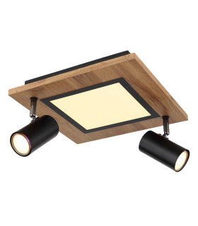 Ulla 30cm Integrated LED Semi Flush Ceiling Light Matt Black 3x LED 3000K-1