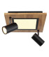 Ulla 30cm Integrated LED Semi Flush Ceiling Light Matt Black 3x LED 3000K-3