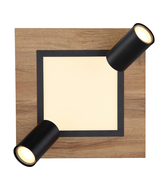Ulla 30cm Integrated LED Semi Flush Ceiling Light Matt Black 3x LED 3000K-4