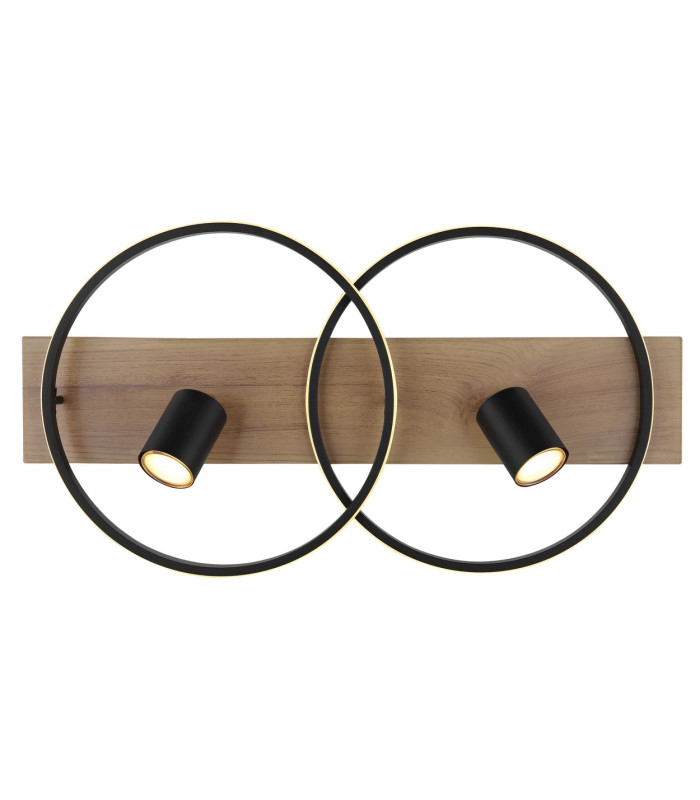 Danny Integrated LED Semi Flush Ceiling Light Matt Black 2x LED 3000K-4