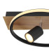 Danny Integrated LED Semi Flush Ceiling Light Matt Black 2x LED 3000K-5