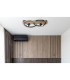 Danny Integrated LED Semi Flush Ceiling Light Matt Black 2x LED 3000K-8