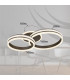 Grouni Integrated LED Semi Flush Ceiling Light Titanium Color Brushed 2x LED Dimmable 2700-6000K Remote Control-12