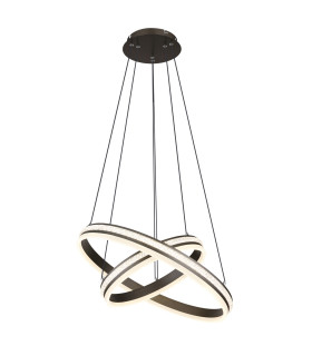 Grouni Pendant Ceiling Light Titanium Color Brushed 2x LED Dimmable 2700-6000K Remote Control-1