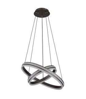 Grouni Pendant Ceiling Light Titanium Color Brushed 2x LED Dimmable 2700-6000K Remote Control-2