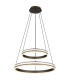 Grouni Pendant Ceiling Light Titanium Color Brushed 2x LED Dimmable 2700-6000K Remote Control-6