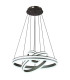 Grouni Pendant Ceiling Light Titanium Color Brushed 3x LED Dimmable 2700-6000K Remote Control-5