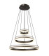 Grouni Pendant Ceiling Light Titanium Color Brushed 3x LED Dimmable 2700-6000K Remote Control-6