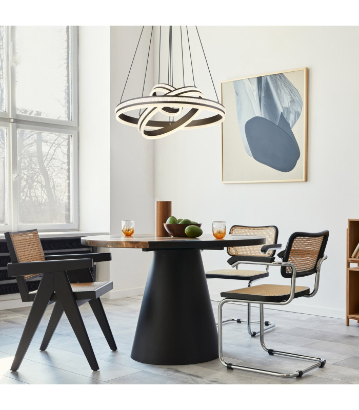 Grouni Pendant Ceiling Light Titanium Color Brushed 3x LED Dimmable 2700-6000K Remote Control-8